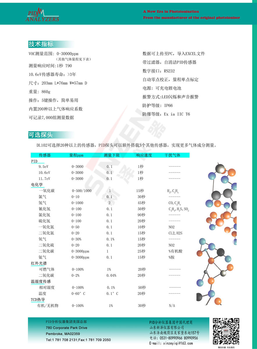 美國PID公司DL 102多功能便攜式VOCs分析儀PID-技術參數(shù)表 美國PID公司DL 102多功能便攜式VOCs分析儀PID-技術參數(shù)表